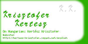 krisztofer kertesz business card